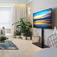 thumbnail image 1 of RTVR Modern Swivel Floor TV Stand for LCD LED TVs up to 75 inch Compatible with VESA Mount, Black, 1 of 11