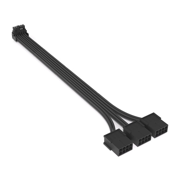 RTX 3090Ti 12Pin to 3x8Pin PSU Extension Cable 600W Stable Output, 16AWG Wires for Upgrading Power Supply