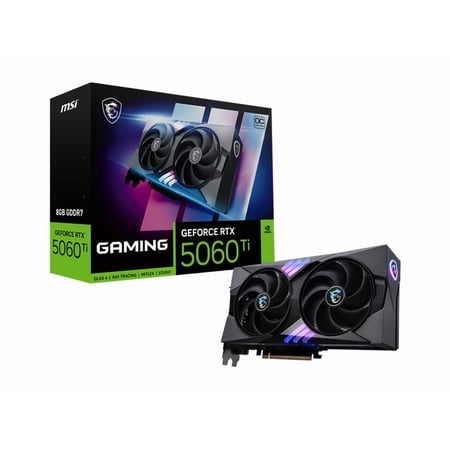 MSI - NVIDIA GeForce RTX 5060 Ti 8G GAMING OC 8GB GDDR7 PCI Express Gen 5 Graphics Card - Black