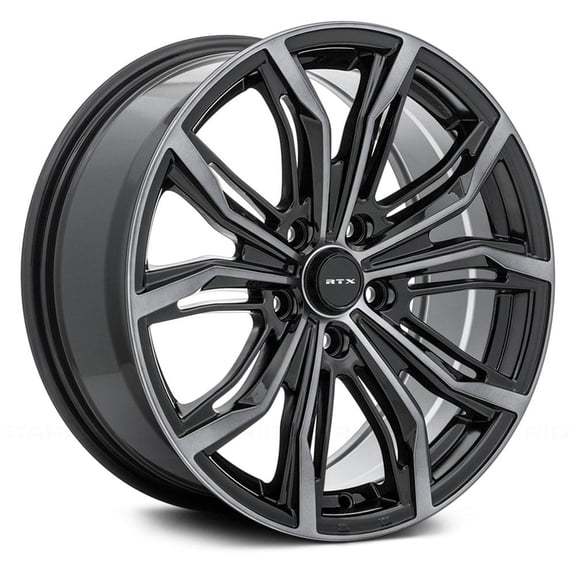 RTX Custom Wheel 16x7 inch Rim for 2006-2011 Acura CSX 73.1mm CB Offset 40mm Black with Machined Gray Face