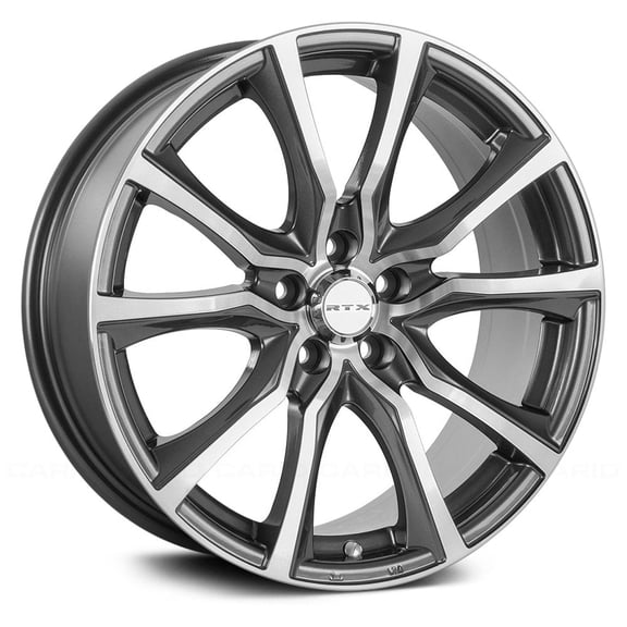 RTX Custom Wheel 16x7 inch Rim for 2006-2011 Acura CSX 73.1mm CB Offset 40mm Gunmetal with Machined Face