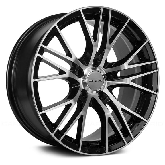 RTX Custom Wheel 17x7.5 inch Rim for 2006-2011 Acura CSX 73.1mm CB Offset 40mm Black with Machined Face
