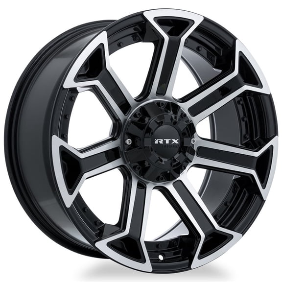 RTX Offroad Custom Wheel 18x9 Inch Rim for Cadillac 2000-2022 Escalade 87.1mm CB Offset Gloss Black