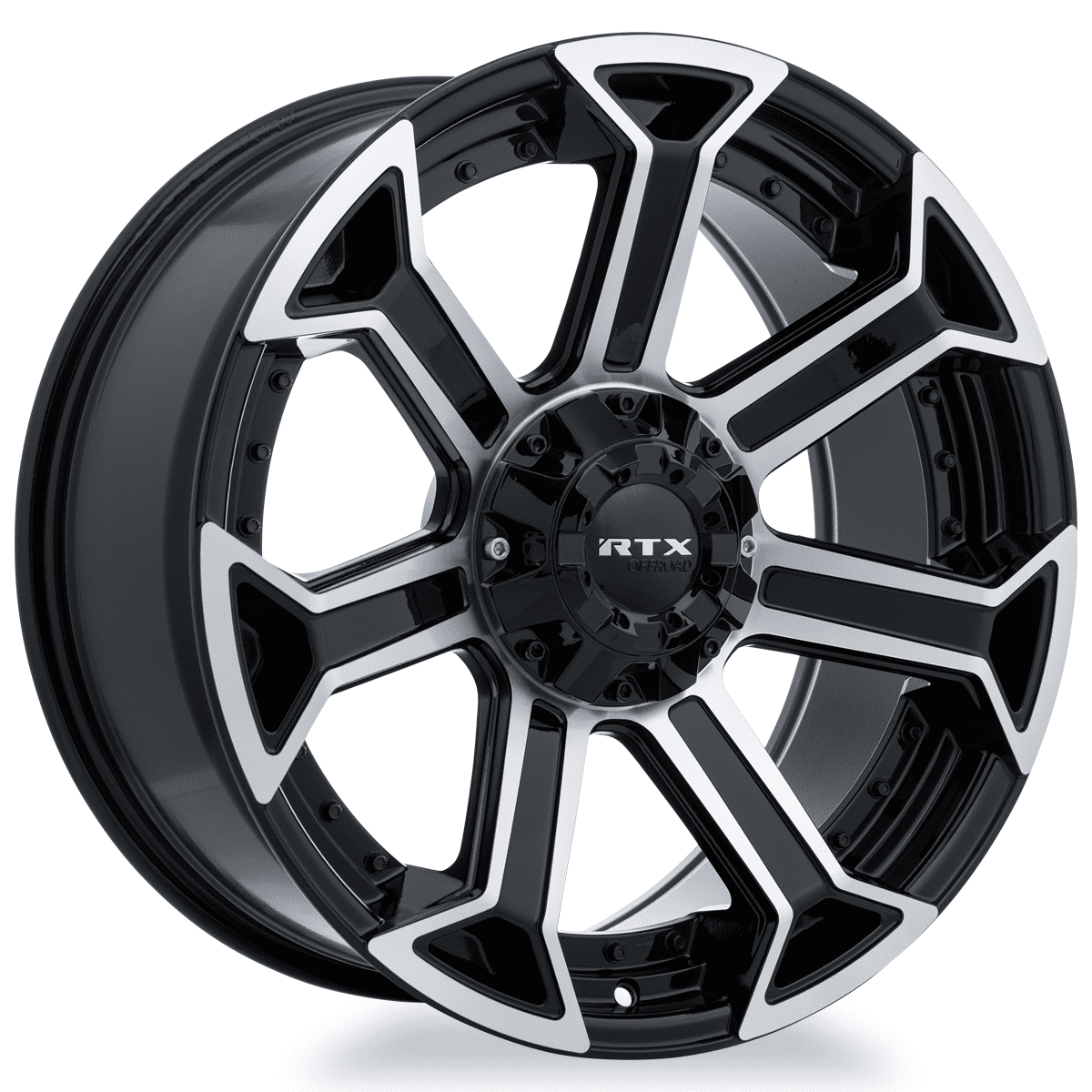 RTX Peak 18x9 6x135/139.7 ET0 CB87.1 Gloss Black Machined Wheel