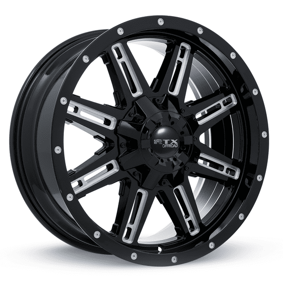 RTX Ravine 18x9 8x165.1 ET10 CB125 Gloss Black Milled Wheel
