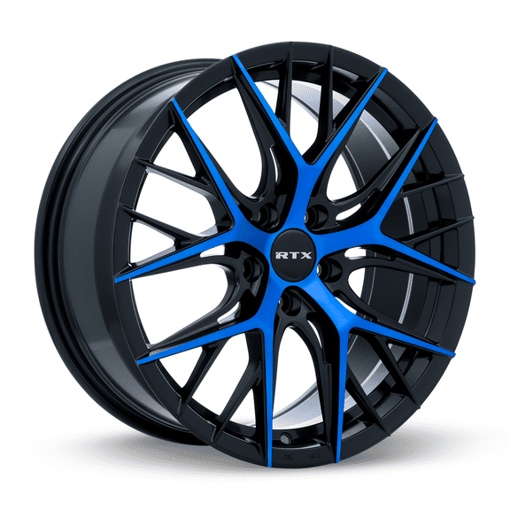 RTX Valkyrie 18x8 5x114.3 ET40 CB73.1 Gloss Black Machined Blue Wheel