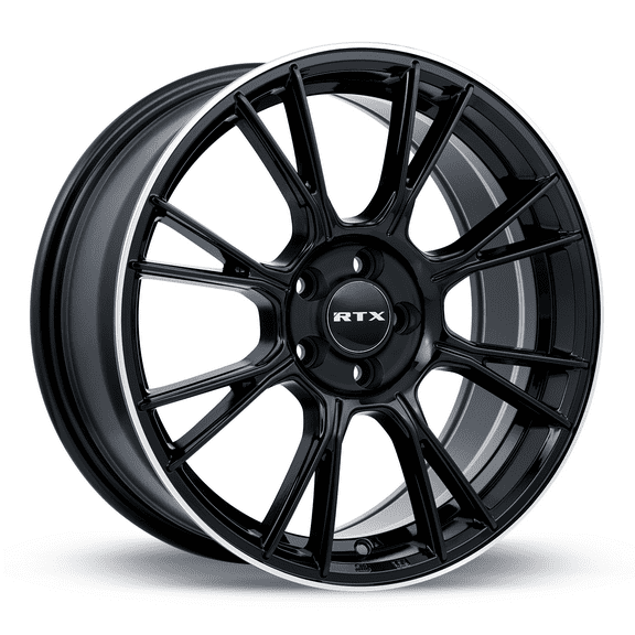 RTX Vapor 17x7.5 5x114.3 ET40 CB73.1 Black Machined Lip Wheel