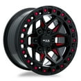 thumbnail image 1 of RTX Zion 20x9 6x139.7 ET0 CB106.1 Gloss Black Milled Red Wheel, 1 of 2