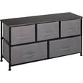 thumbnail image 1 of RTYJGD Rustic 5-Drawer Storage Chest, Foldable Drawer Organizer, Bedroom Living Room Cabinet,Grey, 1 of 9