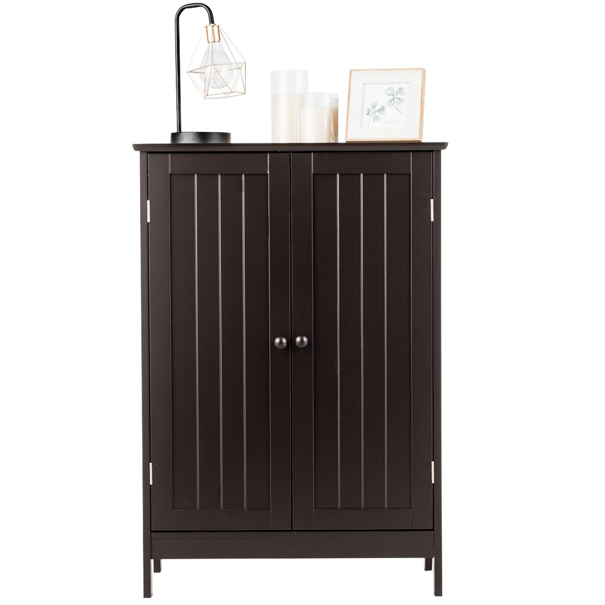 RTYJGD bathroom floor standing storage cabinet, double door bathroom storage cabinet, MDF waterproof storage cabinet suitable for bathroom bedrooms 23.5  14  34 inches