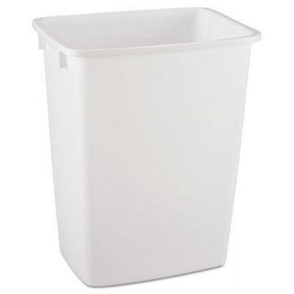 RUB2806TPWHICT 36 qt Plastic Open-Top Wastebasket, White