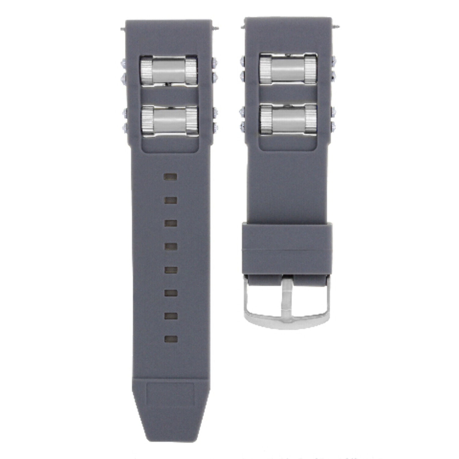RUBBER WATCH BAND STRAP FOR MEN 50MM INVICTA SEA HUNTER TORPEDO 33238 WATCH GRAY
