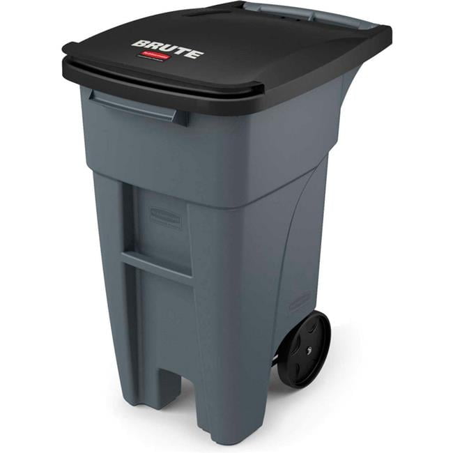 RUBBERMAID 1971941 32 gal. HDPE Rectangular Trash Can , Gray