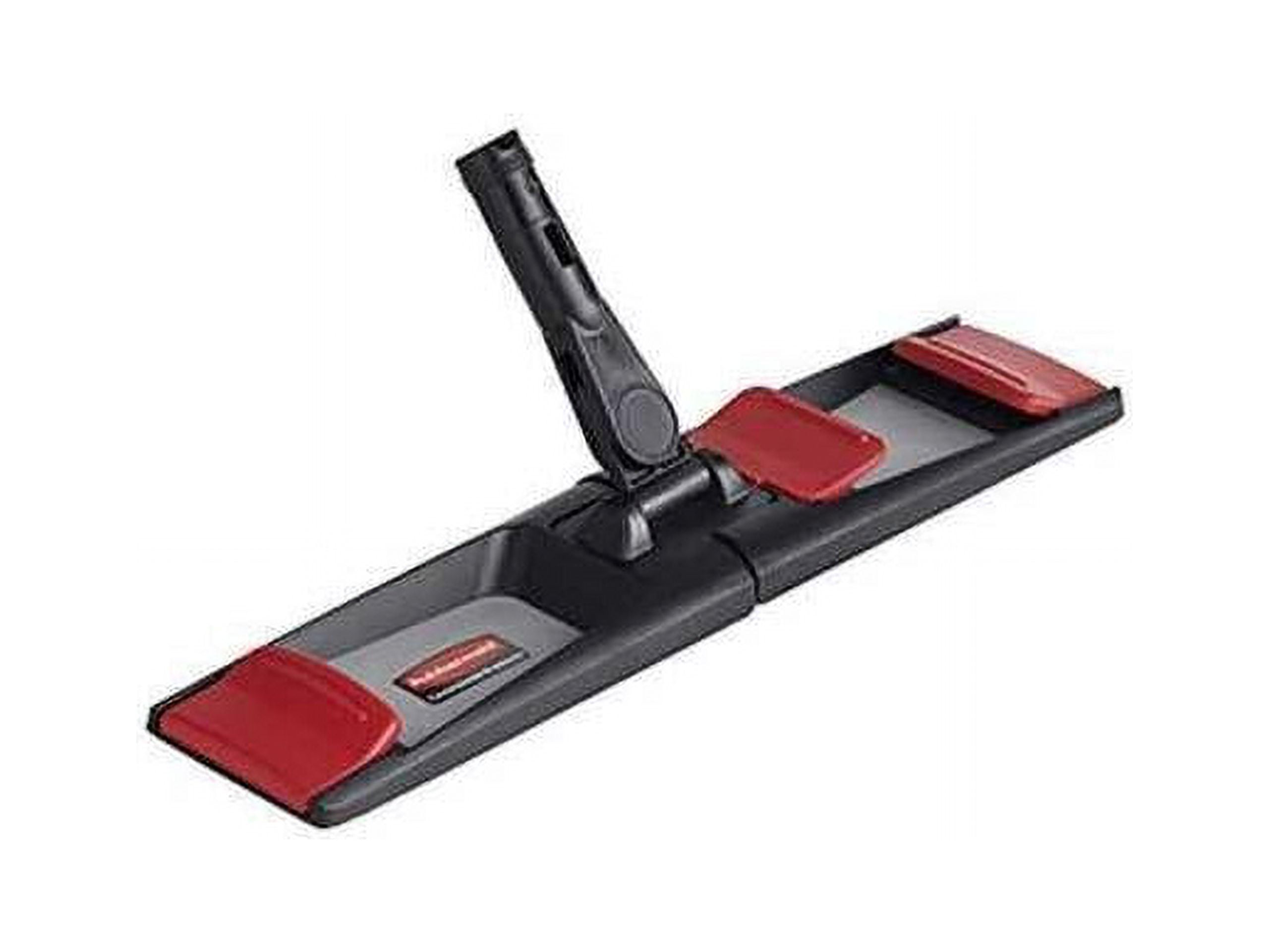 Black and Red 18" Adaptable Flat Mop Frame with Clips