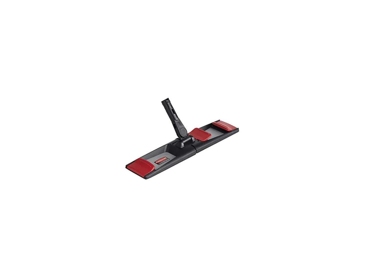 Black and Red 18" Adaptable Flat Mop Frame with Clips