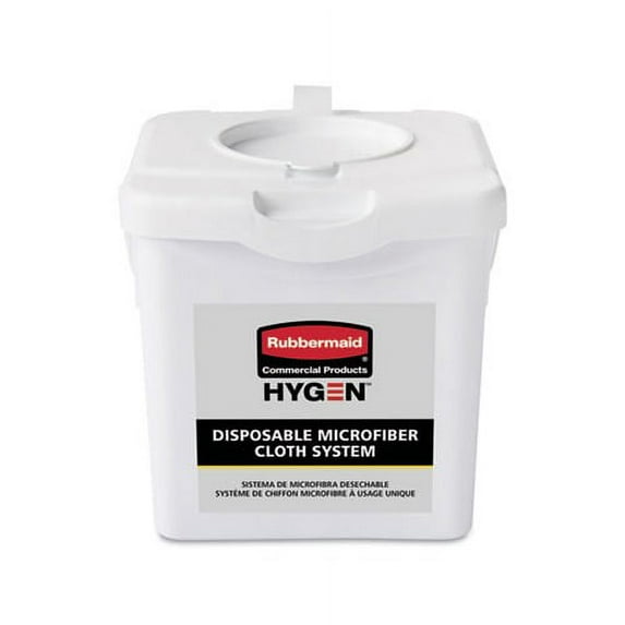 Rubbermaid Commercial HYGEN Microfiber Charging Tub - 7.9" Width x 7.4" Height x 7.8" Length - 4 / Carton - White - Microfiber