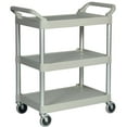 thumbnail image 1 of RUBBERMAID COMMERCIAL PRODUCTS C-UTILITY CART, 3 SHELFPLATINUM 3424-88 PLATINUM, 1 of 1