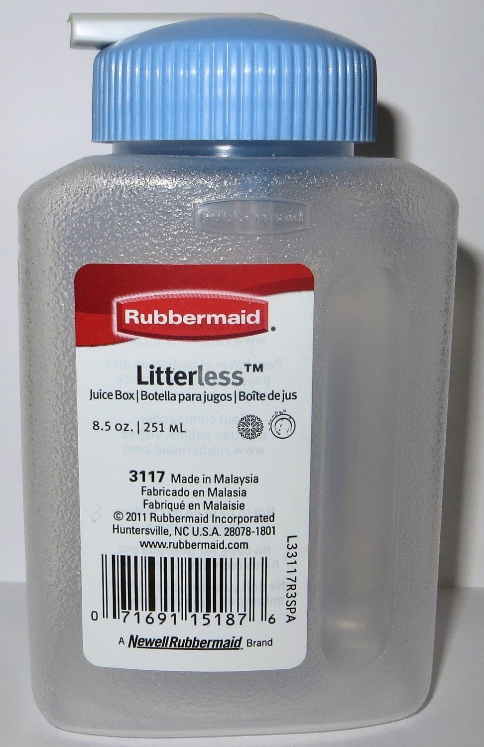 Rubbermaid Litterless Juice Box, 8 1/2-ounce (1876874), Colors May Vary :  : Home & Kitchen