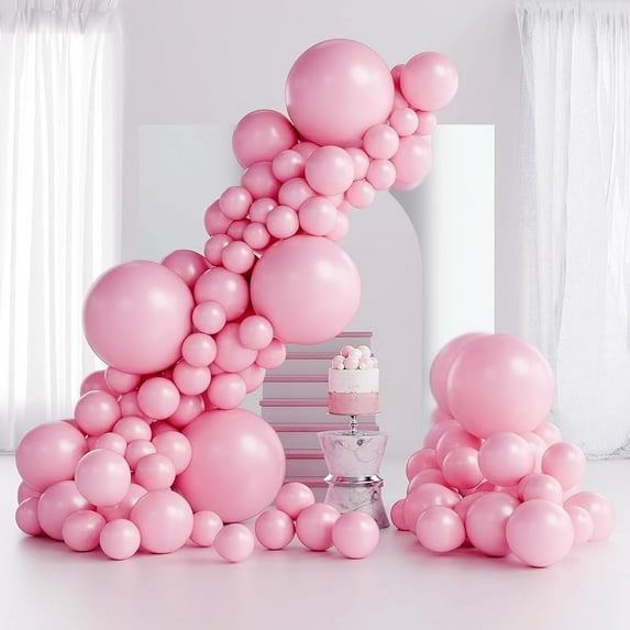 RUBFAC 145pcs White Sand Balloons Latex Cream Balloons 18 12 10 5 Inch Party Beige Balloon Kit Different Sizes for Birthday Party Wedding Balloon Graduation Baby Shower Decoration
