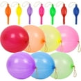 thumbnail image 1 of RUBFAC 36 Punch Balloons Punching Balloon Heavy Duty Party Favors For Kids, Bouncy Balls with Rubber Band Handle for Birthday Party, Goodie Bag, Stocking Stuffers for Kids, 1 of 10