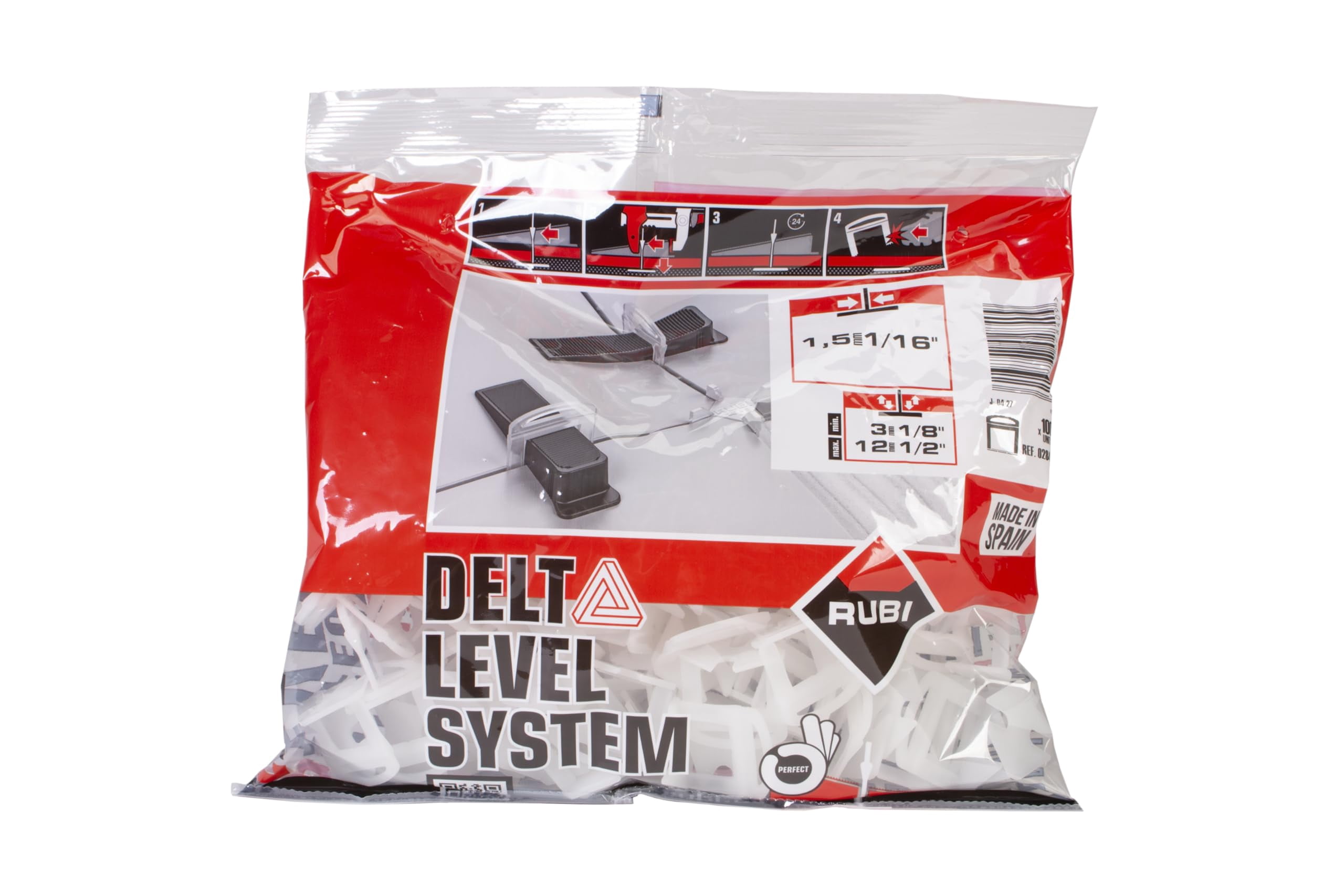 RUBI Leveling Cable Ties for Ceramic 1,5 mm Flange for Ceramic Tiles ...