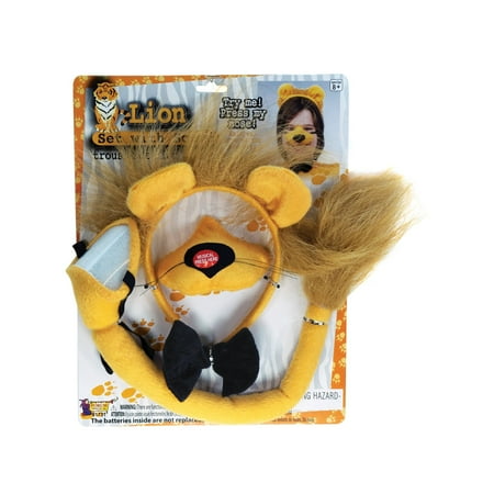 RUBIES II Adult Lion Fancy-Dress Costume for Adults with Roaring Sound, One Size