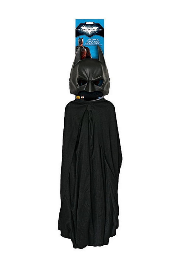 The Dark Knight Rises Batman Mask and Cape Set for Adults by Rubies, Men's One Size