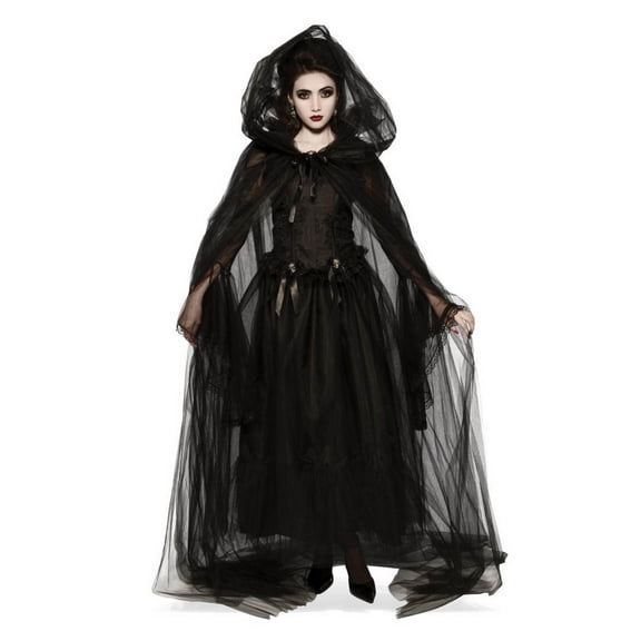 RUBIES II Black Costume Hooded Robe, for Adults