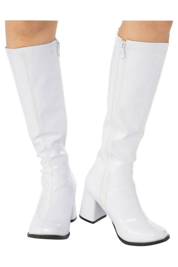 White Gogo Boots for Adults, Women's size 8