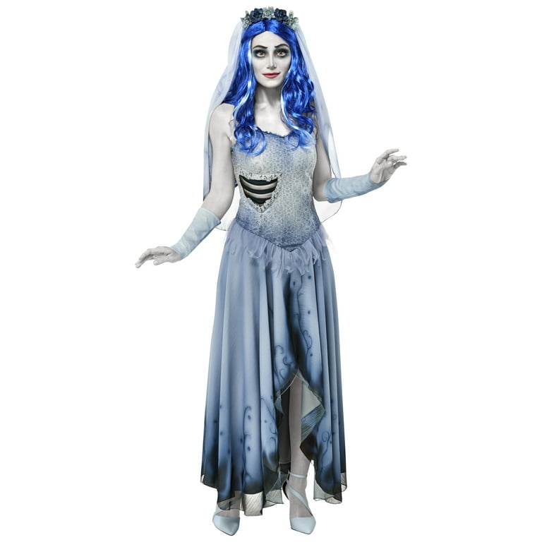 Skeleton Bride Grey White Adult Costume Female Skeleton Bride Grey White Adult Costume Female