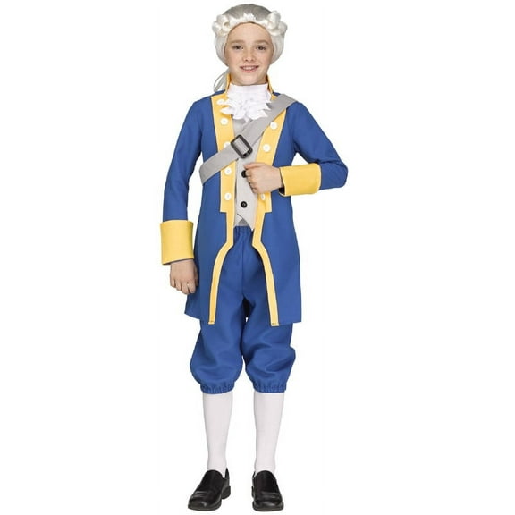 RUBIES II George Washington Fancy-Dress Costume with Jacket, Knickers, and Belt, Ages 4-6, Size 4-6