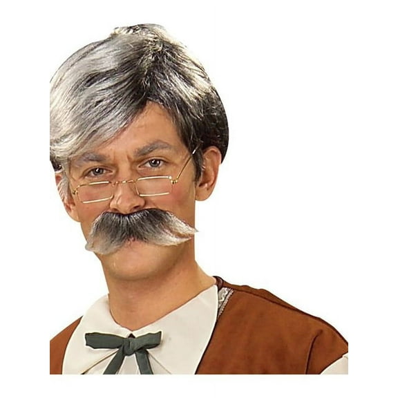 RUBIES II Gepetto Costume Accessories for Halloween with Gray Moustache and Wig (2 pieces)