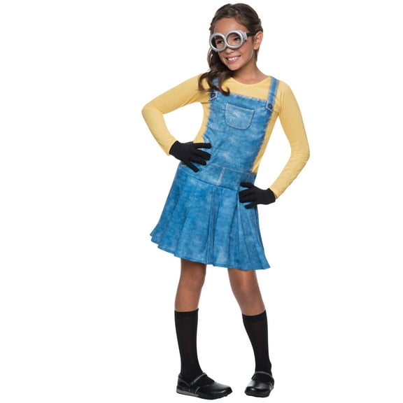 RUBIES II Minion Fancy-Dress Costume for Kids with Dress, Knee Socks, Gloves, Children, Size 4-6