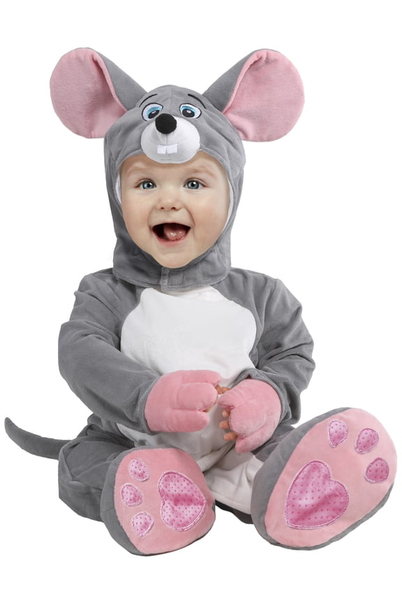 II Mouse Fancy-Dress Costumes with Jumpsuit, Headpiece, Booties for Toddlers, 12-24 Months