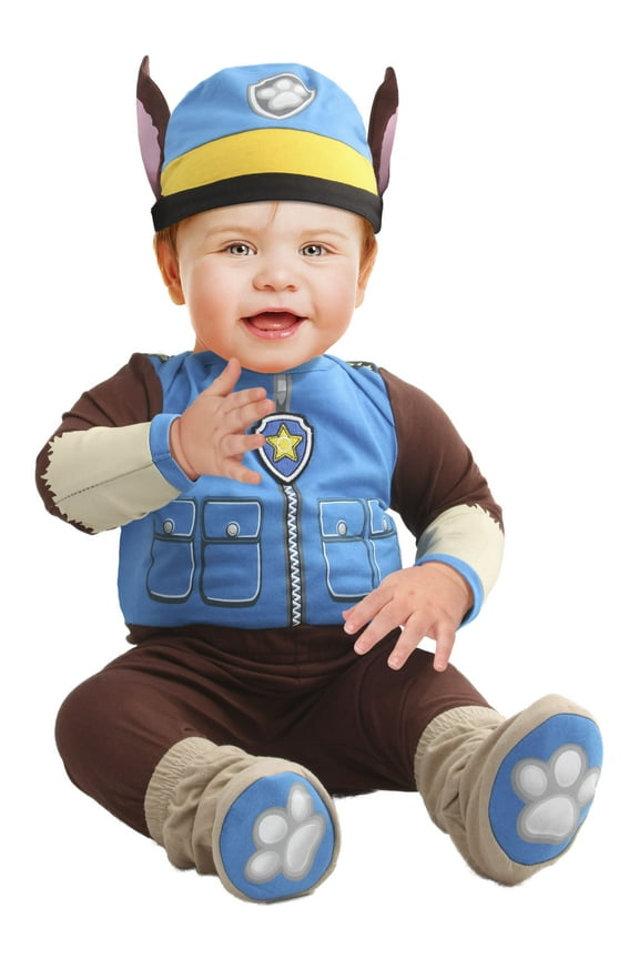 II Paw Patrol Chase Fancy-Dress Costume for Infants with Bodysuit, Pants, Size 0-6 Months