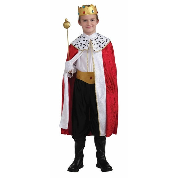 RUBIES II Regal King Costume for Boys with Crown, Robe, Shirt, Belt, and Pants, Boys 4-6