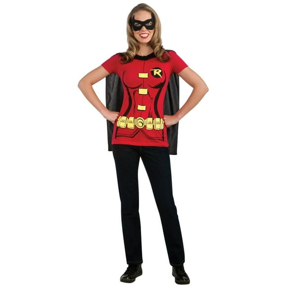DC Comics Classic Robin Costume Top for Adults by Rubies, Women's Large
