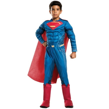 RUBIES II Superman Boy's Costume with Muscle Chest Jumpsuit for Kids 4-6
