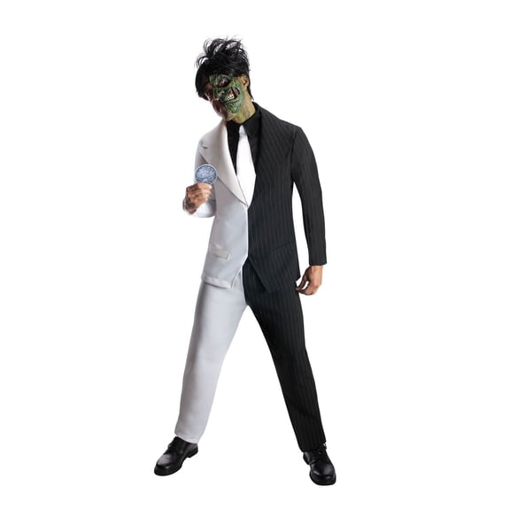 RUBIES II Two Face Costume for Men with Half Mask and Printed Coin for Adults, One Size