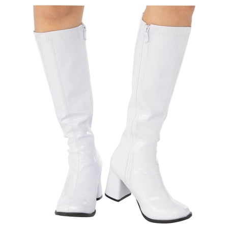 Rubies White Gogo Boots for Adults, Women's size 7