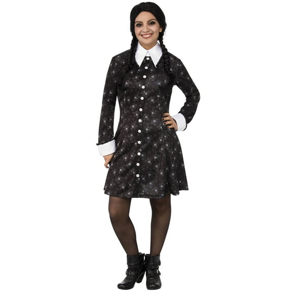 Rubie's Addams Family Wednesday Women's Fancy-Dress Costume for Adult, L