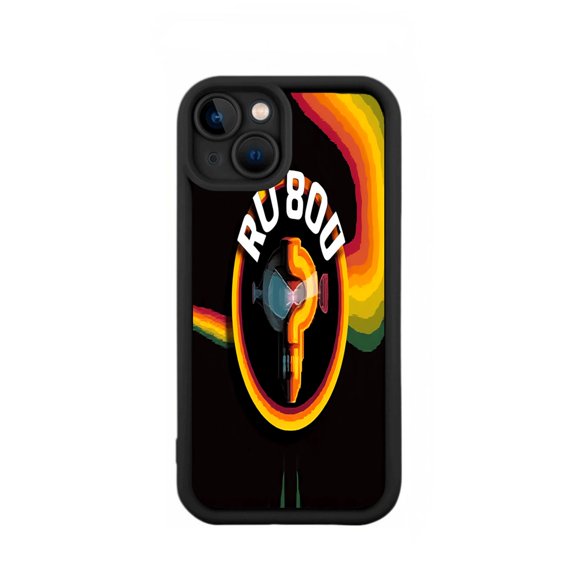 RUBO iPhone 15 Case - Lightweight Yellowing Resistant with Colorful Gradient & Futuristic Helmet Design