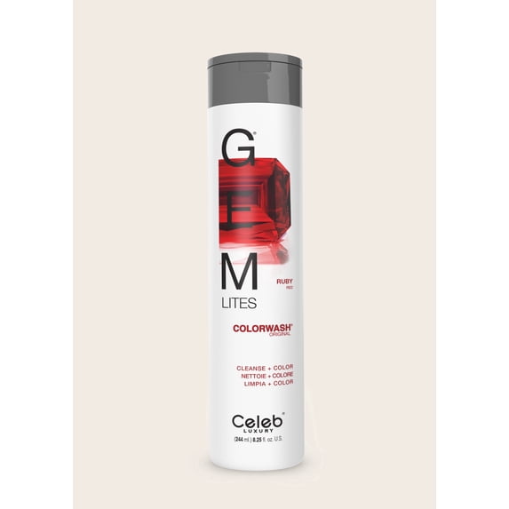 Gemlites Ruby Red Colorwash Semi-Permanent Color-Depositing Shampoo