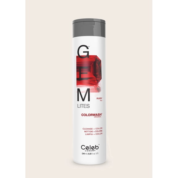 Gemlites Ruby Red Colorwash Semi-Permanent Color-Depositing Shampoo