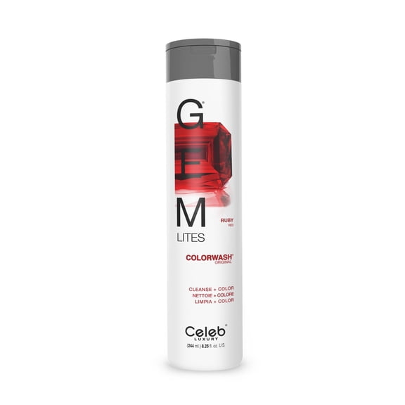 CELEB Ruby Bright Red Colorwash Semi-Permanent Color-Depositing Shampoo