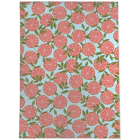 RUBY RED GRAPEFRUIT BLUE Area Rug By Kavka Designs