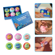 RUBY VIBE CO 6 Sea Explorer Bath Bombs with Surprise Ocean Toys Inside, Kids Bath Bomb Gift Set, Bubble Bath Bombs for Kids, 6 Count