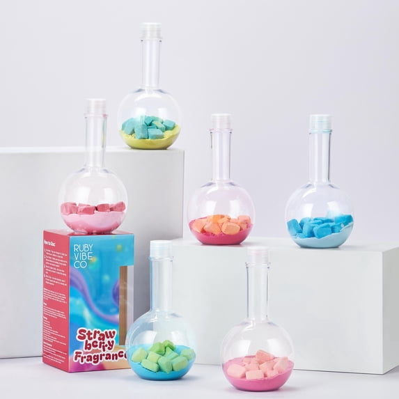 RUBY VIBE CO Kids Bath Bombs Set, 6 Volcanic Fizzing Bath Soaks, 14.8 oz