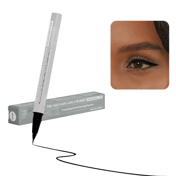 RUBY VIBE CO PrecisionQuill Ultra Fine Liquid Eyeliner, Waterproof Smudge-Resistant Eyeliner Pen, Black