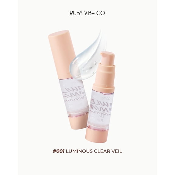RUBY VIBE CO Natural Canvas Primer for Face Before Makeup Luminous Clear Veil